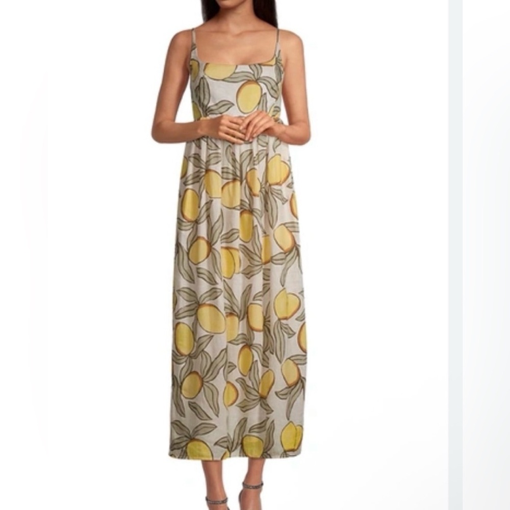 NWT Rebecca Taylor Lemon Tree Maxi dress in Marzipan